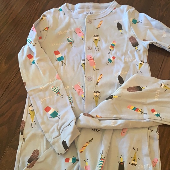 Kids Icecream Print Onesie PJ’s NWT by Arborist - Picture 1 of 6